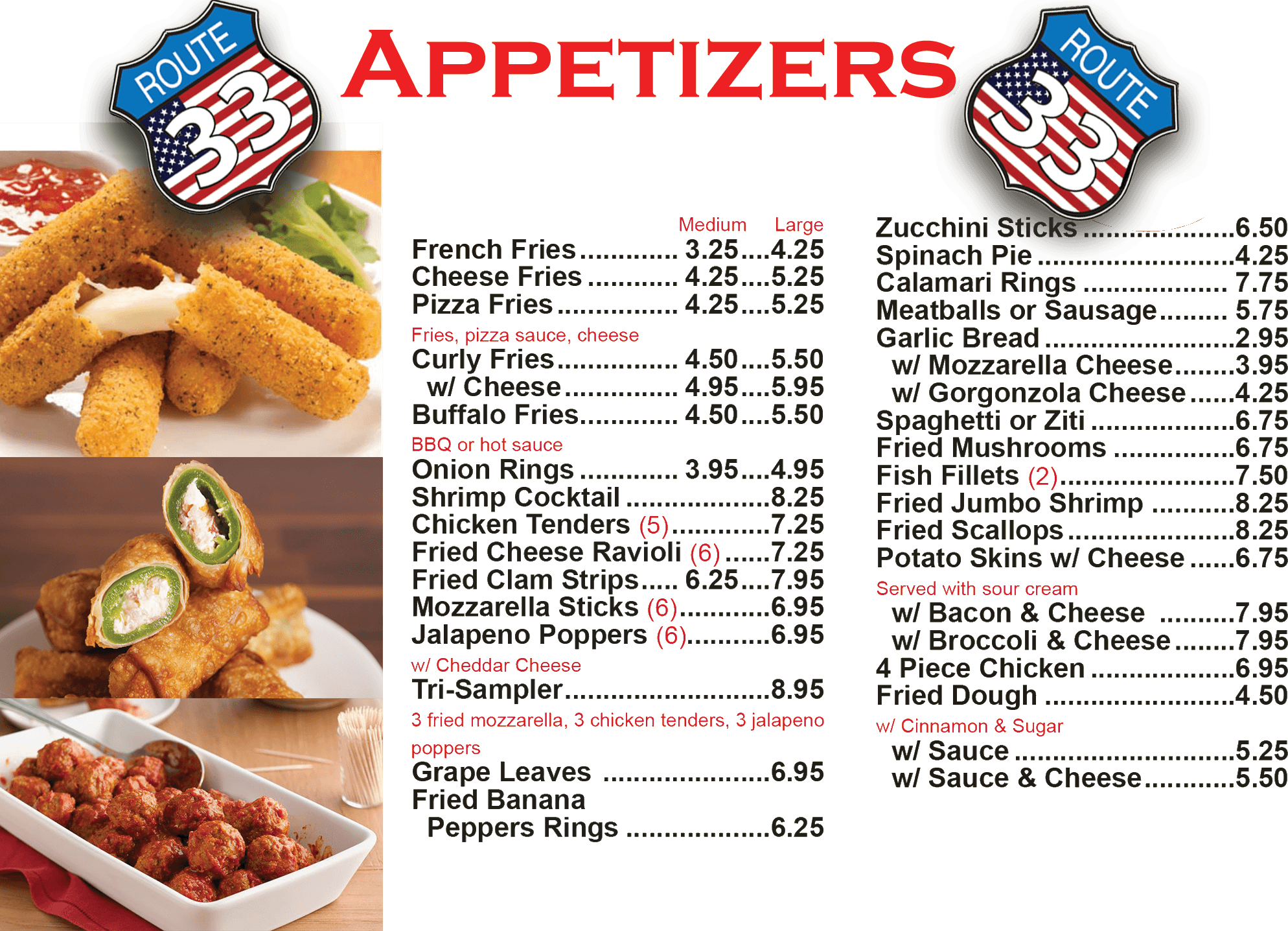 Appetizers Route33 Pizza House